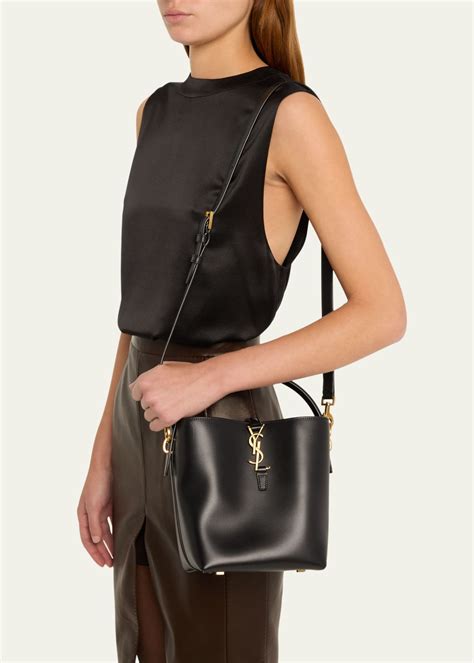 Saint Laurent Le 37 YSL Bucket Bag in Spazzolato Leather